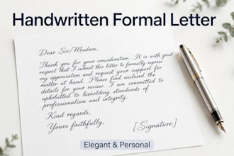 write personalised handwritten letters with decoration