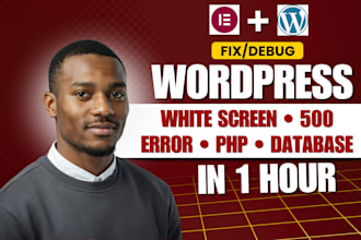 fix wordpress white screen, 500 error, PHP and database issues