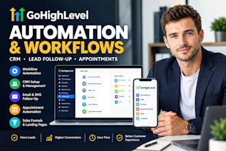 setup gohighlevel automation, CRM workflows and lead follow up systems