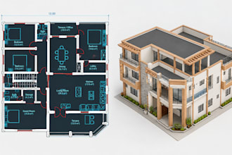 do autocad 2d floor plans PDF to dwg sketch to cad residential architectural