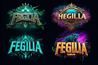 make text logo with jrpg style for game, comic, webtoon, etc