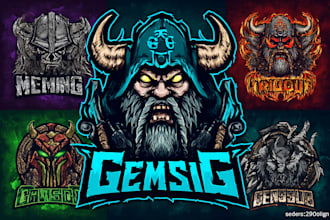 create professional character, mascot, cartoon logo