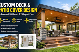 design a custom deck, patio cover, and 3d outdoor living space