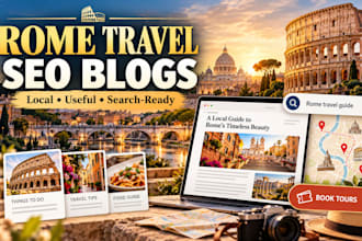 write localized search engine optimized travel blog entries for rome agencies