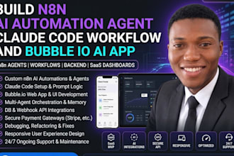 build n8n ai automation agent claude code workflow and bubble io ai app