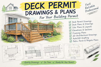 create deck permit drawings and plans for city building permits
