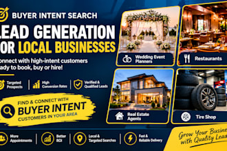 wedding event planners restaurants real estate agents tire shop lead generation