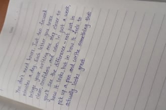 handwrite notes and letters