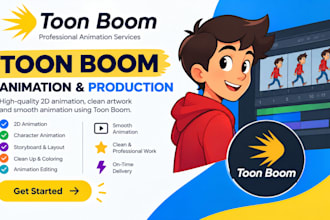 create toon boom harmony 2d character animation, rigging cartoon character