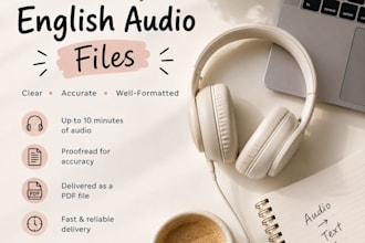 transcribe english audio files