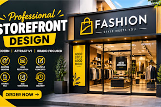 design a professional storefront and shopfront