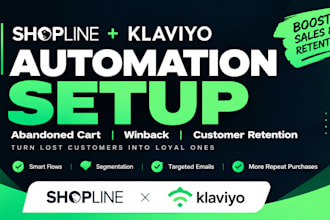 setup shopline klaviyo automation abandoned cart winback customer retention flow