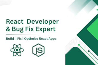 develop react web app, fix bugs and resolve react issues quickly