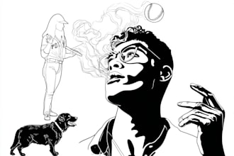 create a stencil art and silhouette from your photo