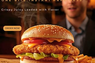 design food advertisement and instagram post in canva