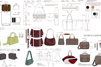 design any bags, handbag, backpack, tech pack and accessories