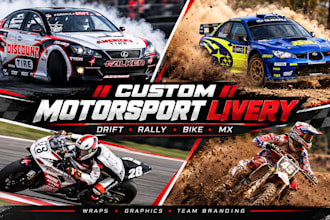 design drift car rally livery motorcycle wrap and motocross graphics