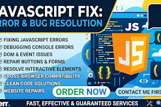 fix javascript bugs, errors, and issues on your website