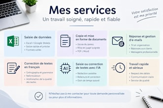 do accurate data entry, email management and french proofreading
