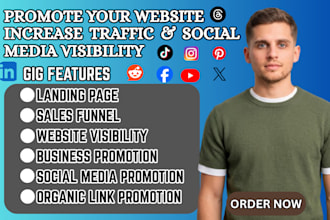 promote website brand backlinking increase traffic social media visibility