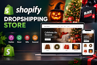 build halloween christmas black friday dropshipping shopify fashion decor store