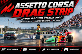 create assetto corsa drag strip drag racing track and custom dragway mod