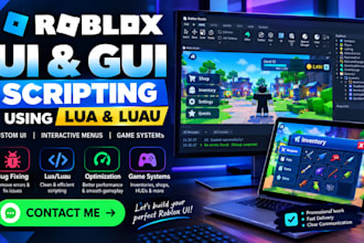 script roblox UI and gui systems using lua and luau