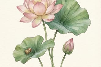 paint watercolor flowers and botanical illustrations