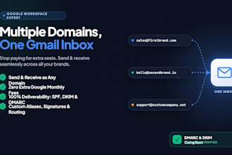 setup multi domain email aliases managed with one account