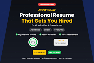 write a professional resume, cover letter, and optimize your linkedin profile
