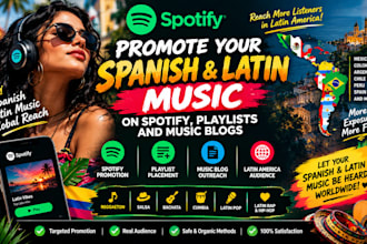 promote your spanish latin america spotify music playlists and music blogs
