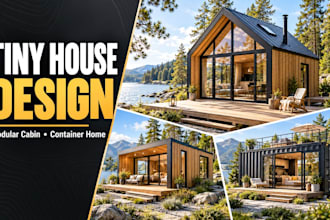design tiny house, modular cabin and container home