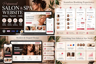 build wordpress salon spa website with booking