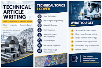 write a technical article on steel, metallurgy or materials science