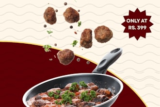 design restaurant food social media posts and promotional ad