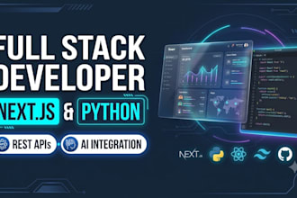 build a full stack web app using nextjs and python api