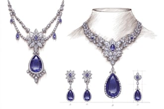 make jewelry design in hand sketchs