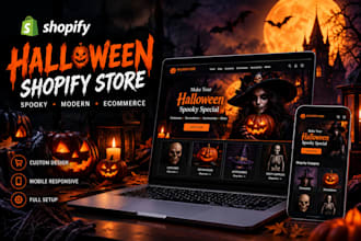 design a halloween shopify store for your seasonal products