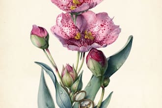paint watercolor flowers and botanical illustrations