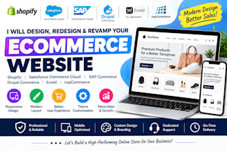 design shopify salesforce sap commerce drupal ecwid nopcommerce redesign website