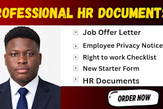 write HR documents, job descriptions and offer letters