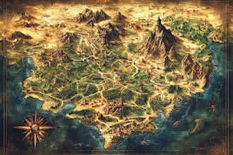 fantasy map design map illustration fantasy map