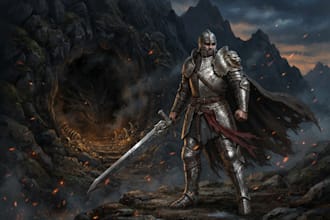 paint semi realistic fantasy art