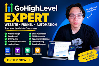 build gohighlevel website, sales funnel and automation