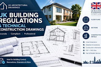 create UK building regulations and technical construction drawings