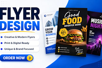 design promotional flyers for events, sales, services and business marketing