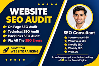 do a detailed website SEO audit, technical audit report and on page optimization