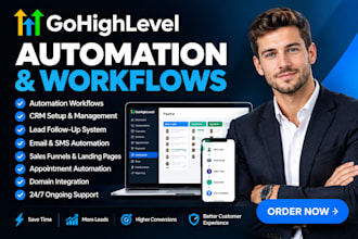 set up gohighlevel CRM workflow lead follow up pipeline automation sales funnel