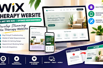 fix any wix bug optimize responsiveness develop stunning wix therapy website