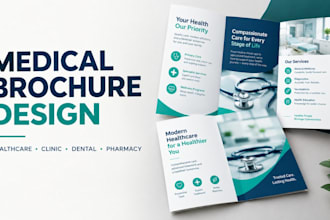 design medical brochure, healthcare brochure, medical flyer and clinic brochure
